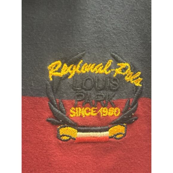 Louis Park 1984 Long Sleeve Red Blue Rugby Shirt Active Preppy Retro Academia - Picture 4 of 6